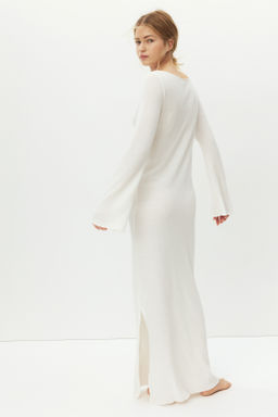 Vestido en punto fino con escote barco - H&m фото 7