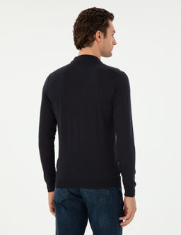 Темно-синий зауженный свитер - Cacharel фото 5