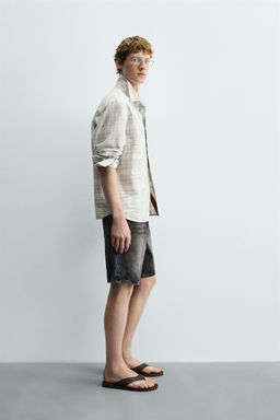 BERMUDA DENIM RELAXED FIT / Gris oscuro