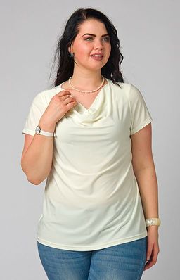 2706/8 блуза Из тонкого шелковистого трикотажа с пайетками цвета черный/серебро - Ckc collections фото 4