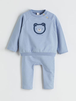 Bisiklet Yaka Erkek Bebek Sweatshirt ve E?ofman Alt?