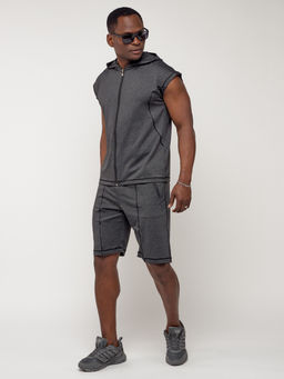 Спортивный костюм летний мужской темно-серого цвета 2262TC - FUYOUKAI фото 4