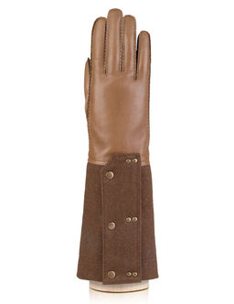 Перчатки женские ш+каш. F-HS0097 taupe/brown