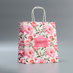 Цена за 2 шт. Пакет подарочный крафтовый, упаковка, Самого прекрасного, 22?25?12