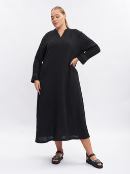 Платье из муслина с кружевом PP68001BLK01 - Артесса фото 9