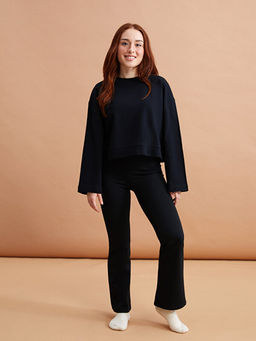 Petite Kad?n Beli Lastikli D?z Pantolon