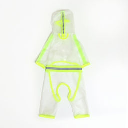 Дождевик-комбинезон для собак, р-р L (ДС 35, ОГ 47 см, вес 8-11 кг), прозрачный-жёлтый - Simaland фото 22