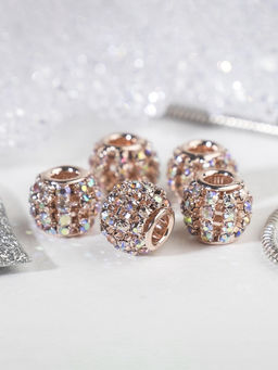 Цена за 5 шт. Шарм разделитель для бусин «Дорожка», радужный в золоте