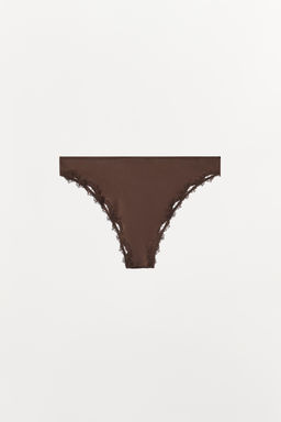SATIN LACE BRIEFS - Zara фото 5
