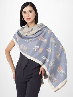 в составе ШЕРСТЬ и КАШЕМИР Большой, мягкий, теплый однотонный двусторонний палантин.