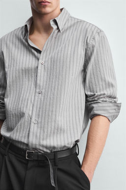 STRIPED TEXTURED SHIRT - Zara фото 6