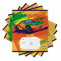 Цена за 10 шт. Тетрадь школьная ученическая ErichKrause Graphic Car, 24 листа, линейка (в плёнке по 10 шт.)_MIX-PACK