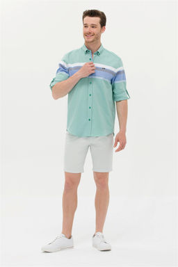 Мужская зеленая рубашка с длинным рукавом - U.s. polo assn фото 11