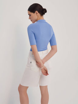 CONTE Боди в рубчик с настроченными кантами LBD 2626 cornflower - Conte elegant фото 3