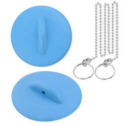 Пробка для ванны с цепочкой "Колор" (резина) цвет в ассорт.