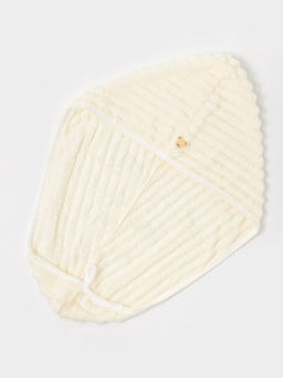 Чалма для сауны/душа с пуговкой микрофибра, цвет белый