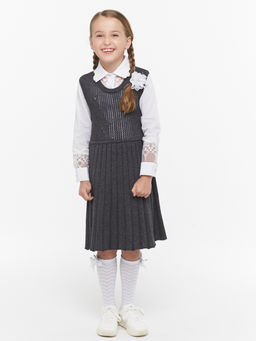 Сарафан для девочек 7077. 5006 серый