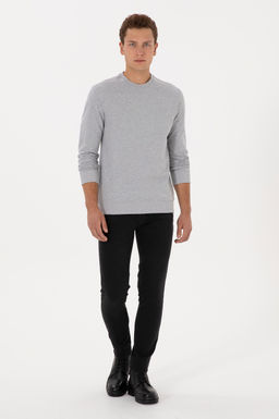 Erkek Gri Melanj Sweatshirt - U.s. polo assn фото 4