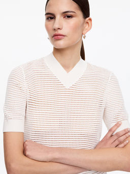 Top de punto con cuello de pico - H&m фото 3