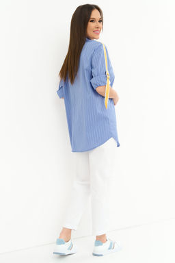 Рубашка Magia mody 2259 голубой в полоску