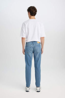 Узкие зауженные джинсовые брюки с нормальной талией и зауженной посадкой - Defacto фото 5