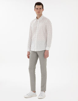Haki Slim Fit Uzun Kollu G_mlek
