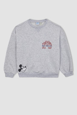 Толстовка оверсайз с круглым вырезом для девочек Disney Mickey & Minnie - Defacto фото 9