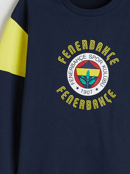 Bisiklet Yaka Fenerbah?e Bask?l? Erkek ?ocuk Sweatshirt
