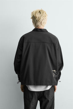 EMBROIDERED ZIP-UP POLO SHIRT - Zara фото 3