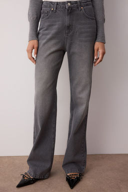 TRENDYOLMILLA Mavi Soluk Efekt Vintage Yuksek Bel Wide Leg Jeans TWOAW24JE00089  фото 3