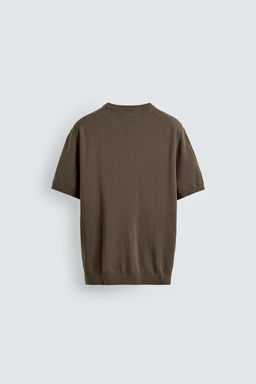 CAMISETA PUNTO REGULAR FIT / Verde medio - Zara фото 8