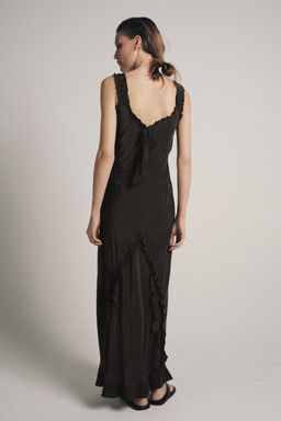 VESTIDO LARGO BORDADOS ZW COLLECTION / Gris antracita - Zara фото 3