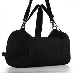 Сумка спортивная TEXTURA на молнии с подкладкой, длинный ремень, маленький размер, чёрная