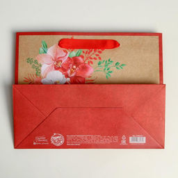 Пакет крафтовый горизонтальный Самой прекрасной, MS 23 х 18 х 10 см - Дарите счастье фото 4