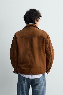 RELAXED FIT LEATHER SUEDE JACKET LIMITED EDITION - Zara фото 12