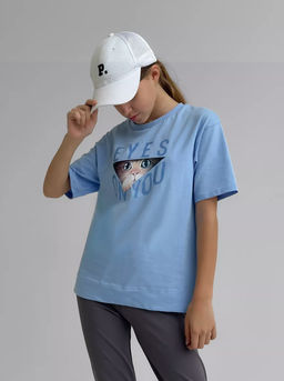 CRB wear/CWJG 63713-43-390 Футболка для девочки,голубой/Ex.Cherubino  фото 4