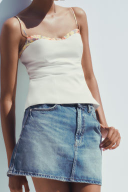 TRF DENIM MINI SKIRT - Zara фото 2