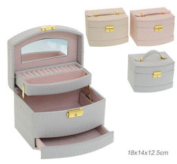 Шкатулка для украшений 18х14х12,5 / E025 /уп 36/