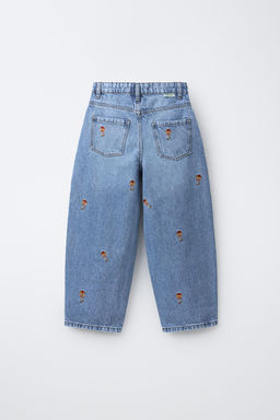JEANS BALLOON BORDADOS / Azul - Zara фото 3
