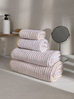 Полотенце махровое 70x140 бежевый махровая ткань - Denastia фото 5