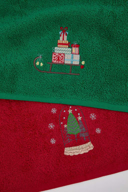 2li Y?lbas? Temal? Nak?sl? Yuz Havlusu 50x80cm TPHAW26HVL00003 - Trendyolmilla фото 6