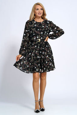 Платье ALANI 2169 черный+цветы - Alani collection фото 6