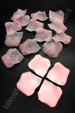 Лепестки 5*5,5 см (100 шт) SF-8039, белый/розовый