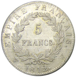 5 франков 1812 года W Франция