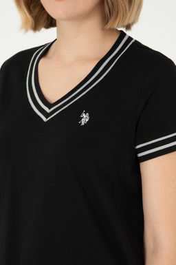 Женская черная футболка - U.s. polo assn фото 7