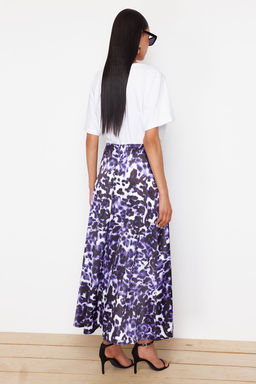 Mor Desenli Maxi Boy Dokuma Etek TWOSS24ET00226 - Trendyolmilla фото 6