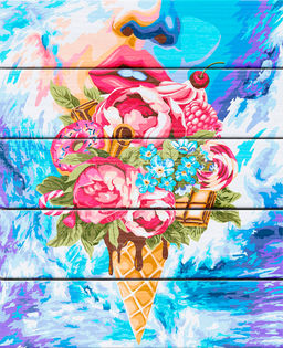 PKW-1 Деревянное панно для раскрашивания по номерам 40 х 50 см СК/Распродажа