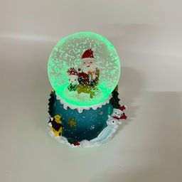 Новогодний декор - Снежный шар 13 см (стекло, свет, музыка) в ассортименте - Ип лебедев о.ю фото 3