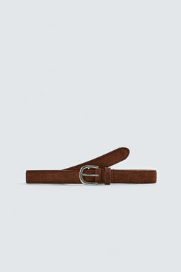 LIMITED EDITION SPLIT SUEDE LEATHER BELT - Zara фото 4