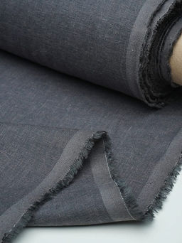 Лен с вискозой с эффектом мятости цв.Графитово-серый, ш.1.45м, лен-56%, вискоза-44%, 145гр/м.кв - Купава фото 4